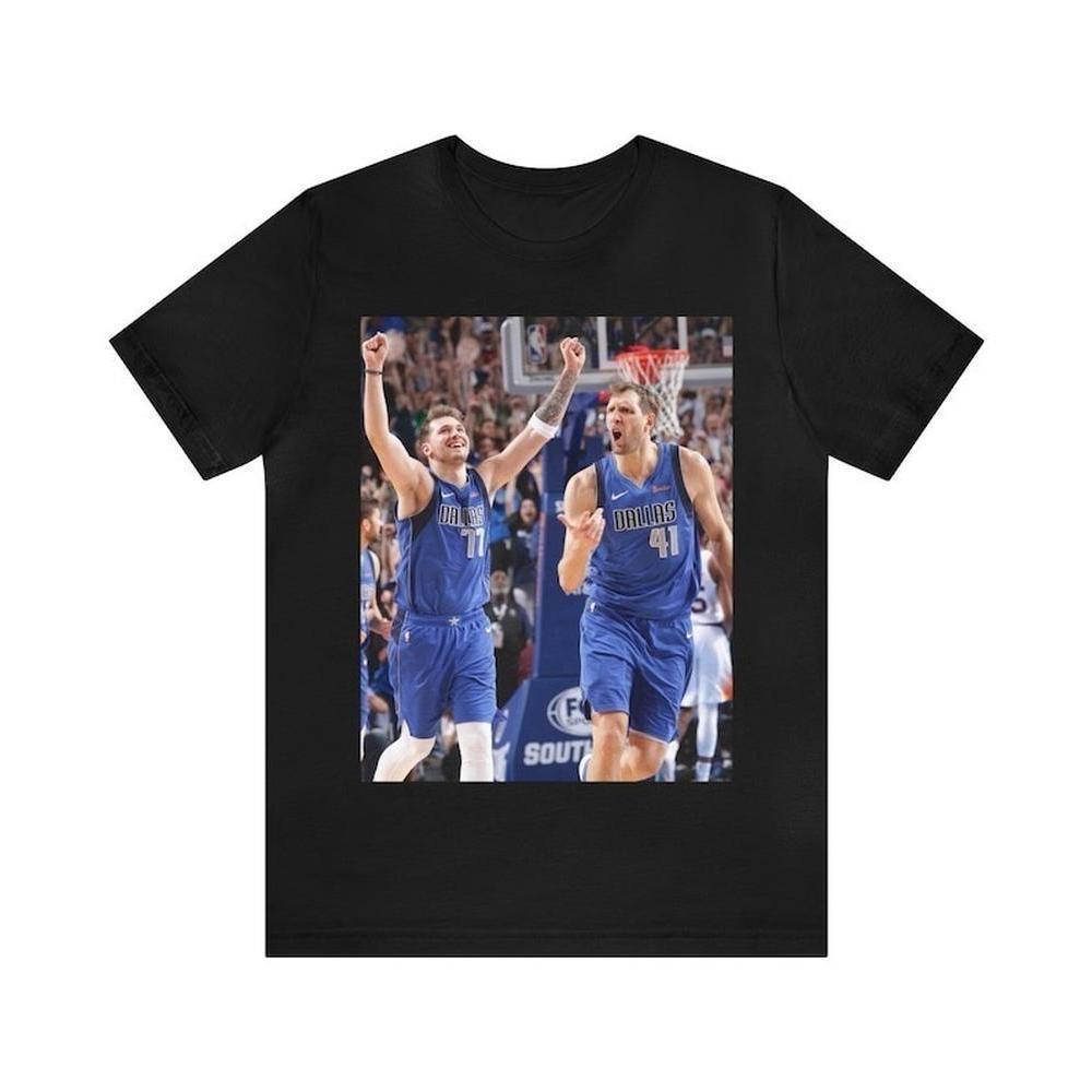 Nba Dallas Mavericks Luka Doncic Dirk Nowitzki Franchise Players T-Shirt